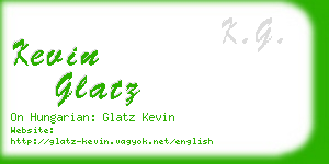kevin glatz business card